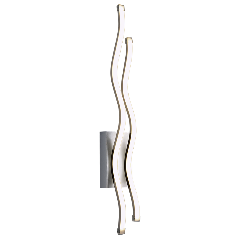 Polished Chrome and Acrylic LED Wall Bracket (WB9007 CHROME)