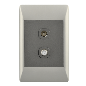 TV + Satellite Socket – 2 X 4 (ESW090 DUO)