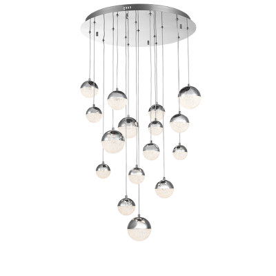 Stainless Steel and Acrylic Pendant (PEN247/16 CHROME)