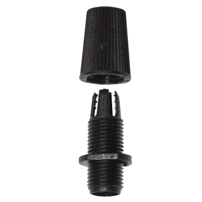 Black Female Cordgrip with Threaded Rod (PART038)