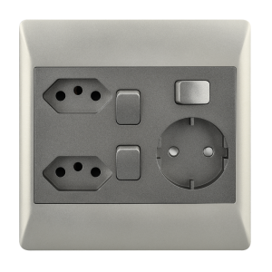 2 New RSA Sockets + Schuko with 3 Switches – 4 X 4 (EPL364 DUO)