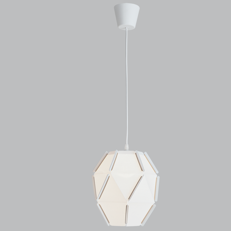 Plastic and Fabric Pendant (PEN803 WHITE)