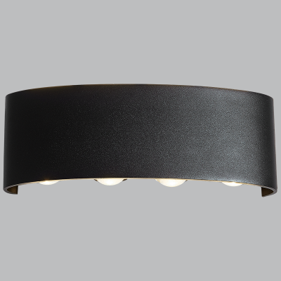 Aluminium LED Wall Bracket with Glass (L248 BLACK)