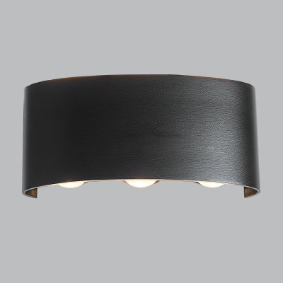 Aluminium LED Wall Bracket with Glass (L247 BLACK)