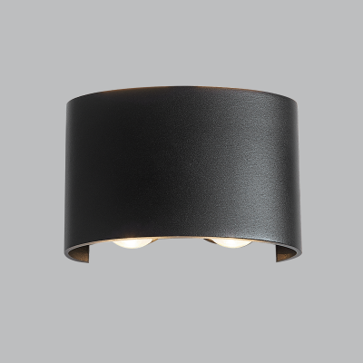 Aluminium LED Wall Bracket with Glass (L246 BLACK)