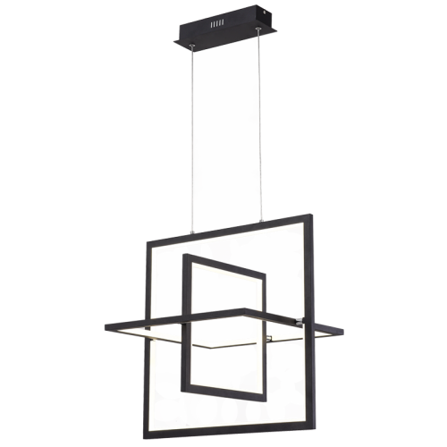 Sand Black Aluminium and Acrylic LED Fitting with Moveable Arms (CH519 BLACK)