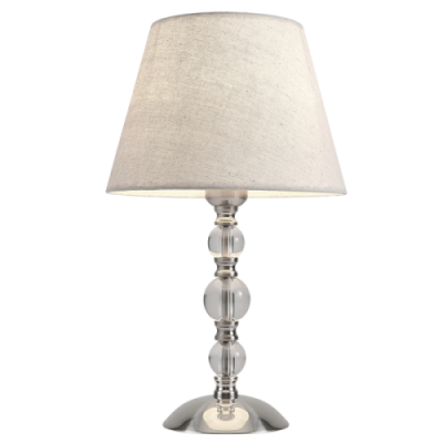 Satin Chrome and Crystal Table Lamp (TL012 SATIN)