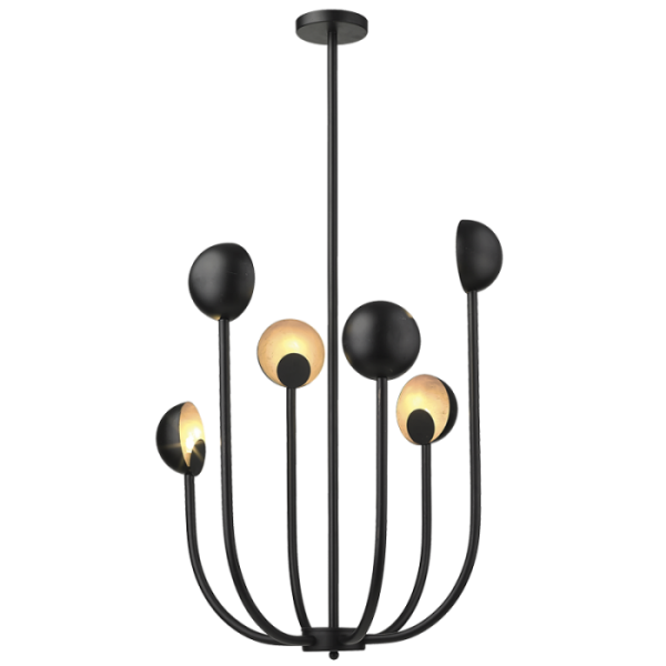 Metal Chandelier (CH513/6 BLACK)