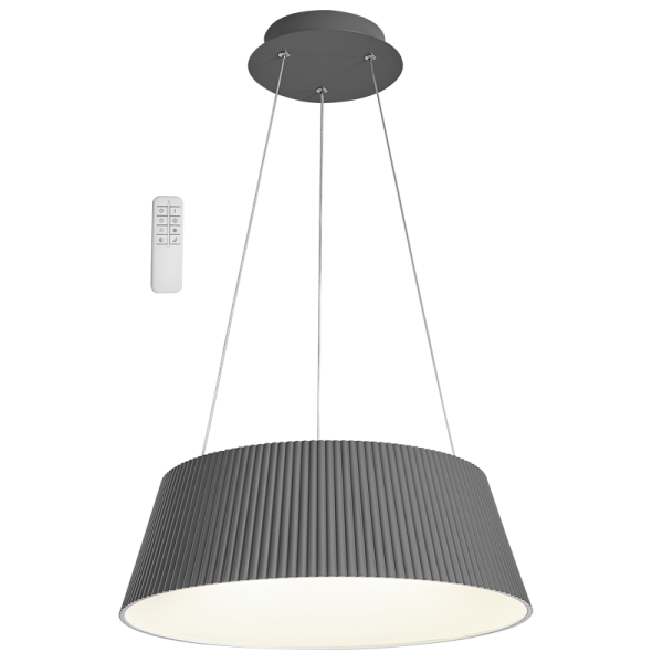 Metal and Acrylic LED Pendant with Remote Control (PEN025 GREY)