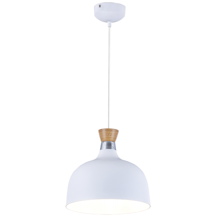 Metal and Wood Pendant (PEN560 WHITE)