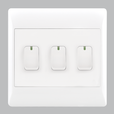 3 Lever 1 Way Switch – 4 X 4 (ESW007 WHITE)