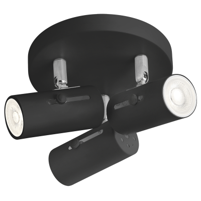 3 x 50W GU10 ( Not Included ) (S120/3 MATT BLACK)