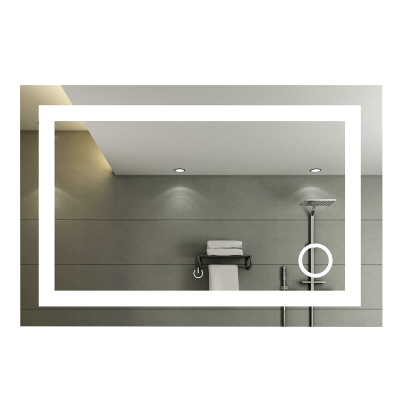 Rectangular Mirror with On / Off Mirror Touch Switch and 3 x Magnifier (ML051 LED)