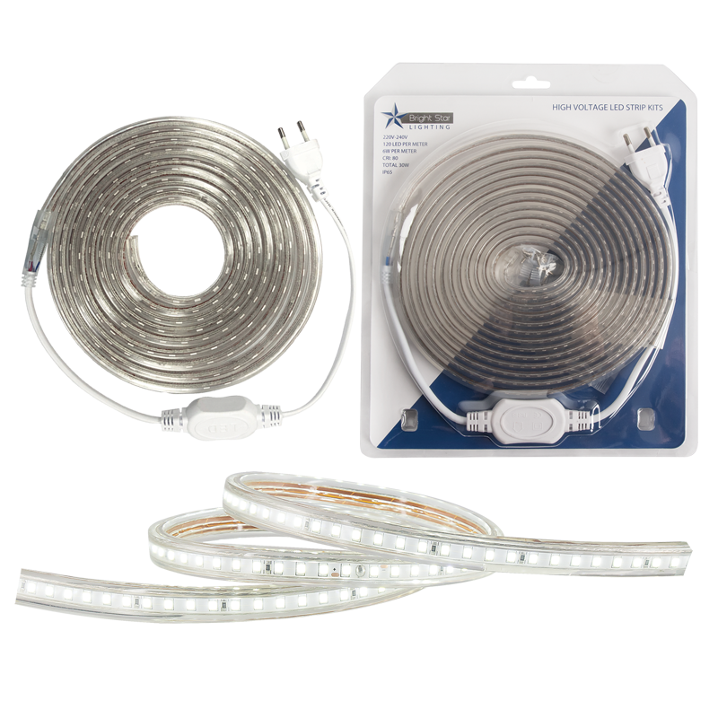 5M Cool White LED Blister Pack Strip Light, IP65 (HVS401 – COOL WHITE)