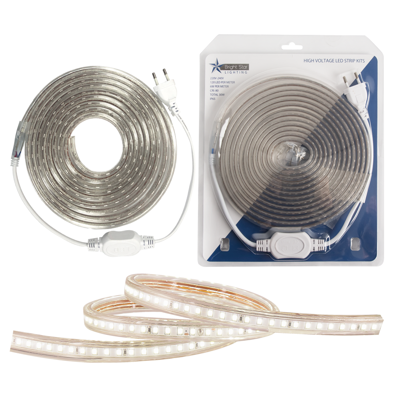 5M Warm White LED Blister Pack Strip Light, IP65 (HVS402 – WARM WHITE)