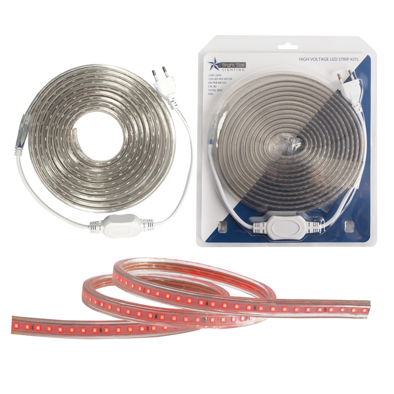 5M Red LED Blister Pack Strip Light, IP65 (HVS405 – RED)