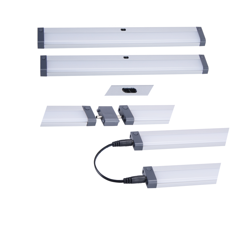 Two Pack Aluminium and PC Under Counter Light with Sensor Switch (FTL013 UC)