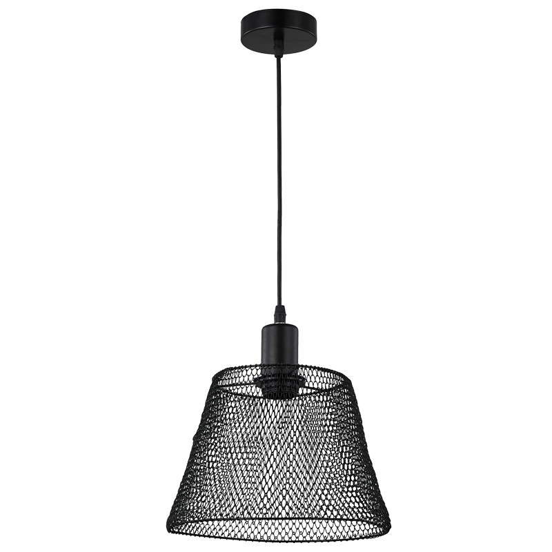 Steel Mesh Pendant with Black Cord (PEN515 BLACK)