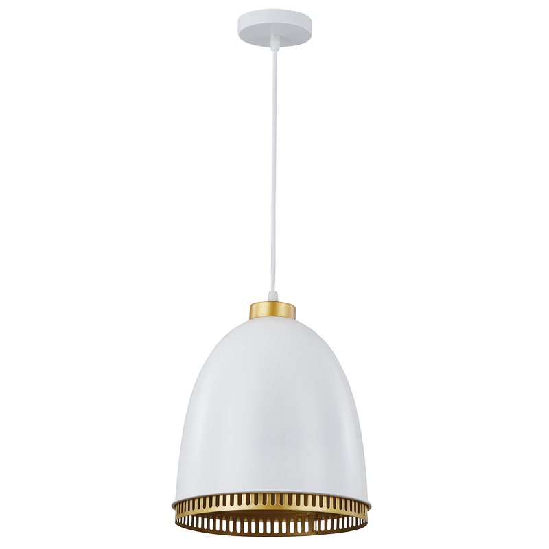 Iron Pendant with White Cord (PEN236 WHITE)