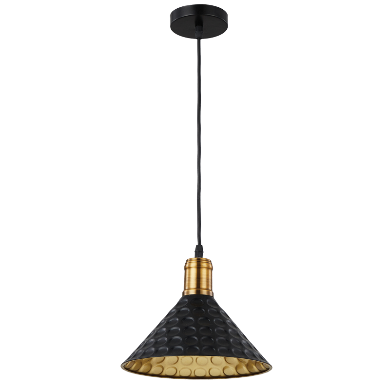 Iron Pendant with Black Cord (PEN213 BLACK)