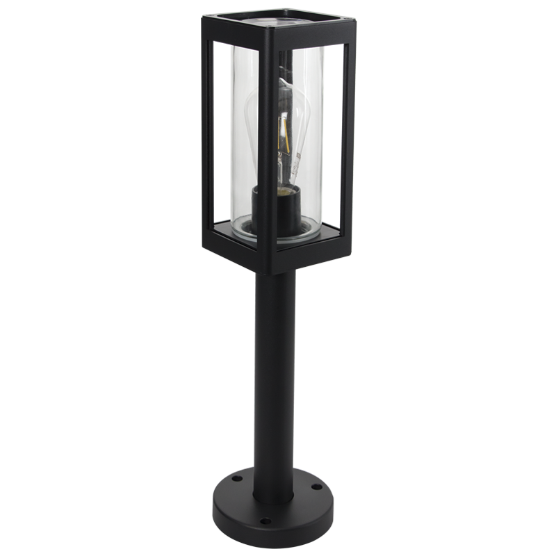 Aluminium Standing Lantern with Clear Glass (LFL027 MATT BLACK)