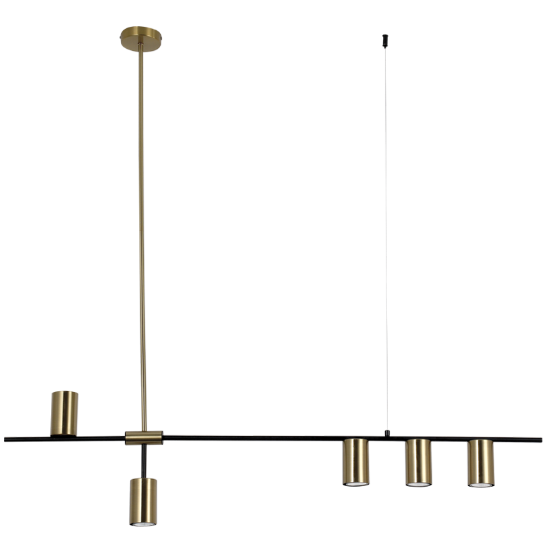 Black and Gold Metal Pendant (PEN460/5 GD/BK)