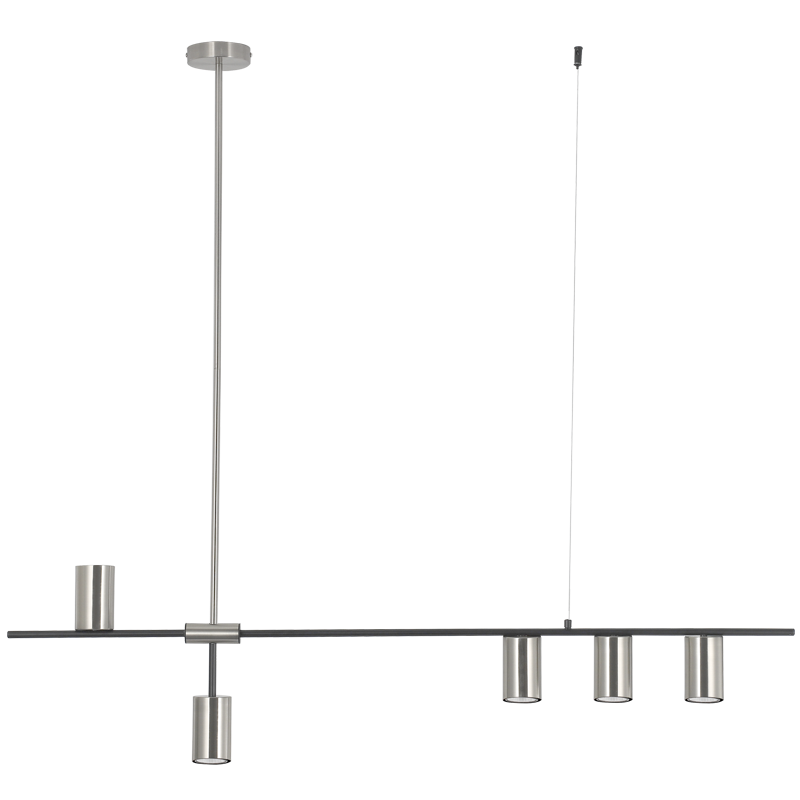 Black and Satin Metal Pendant (PEN461/5 SATIN)