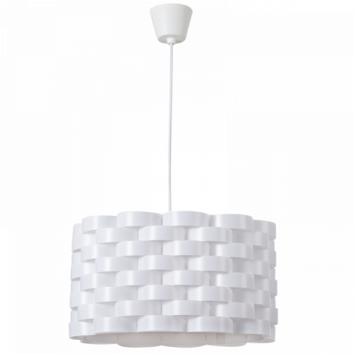 Oval Acrylic and PP Pendant (PEN518 WHITE)