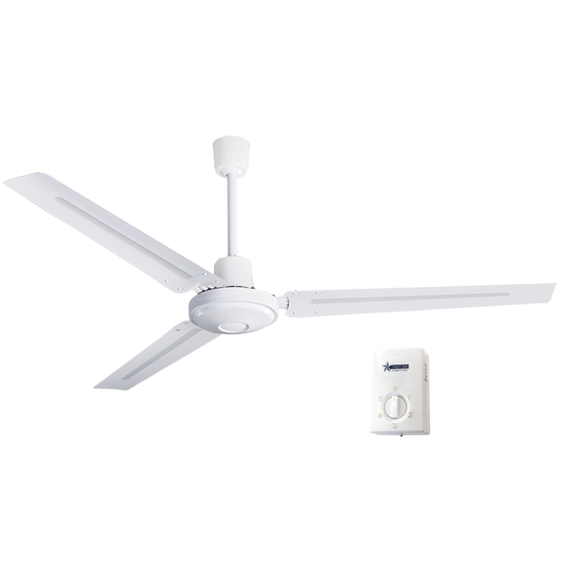 Industrial Metal Fan with Metal Blades (FCF072 WHITE)