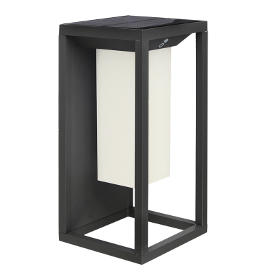 Die Cast Aluminium Outdoor LED Solar Light with Sensor, IP65 (LS020 MATT BLACK)