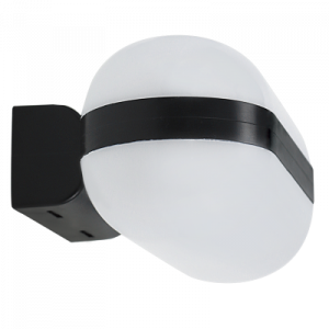 PC LED Wall Light, IP65 (L377 MATT BLACK)