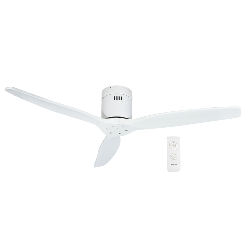 Metal with Solid Wood Blades (FCF076 MATT WHITE)
