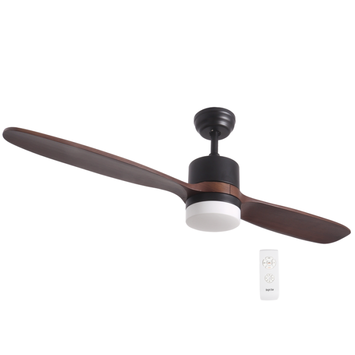 Metal with Solid Wood Blades ( Walnut ) (FCF078 MATT BLACK)