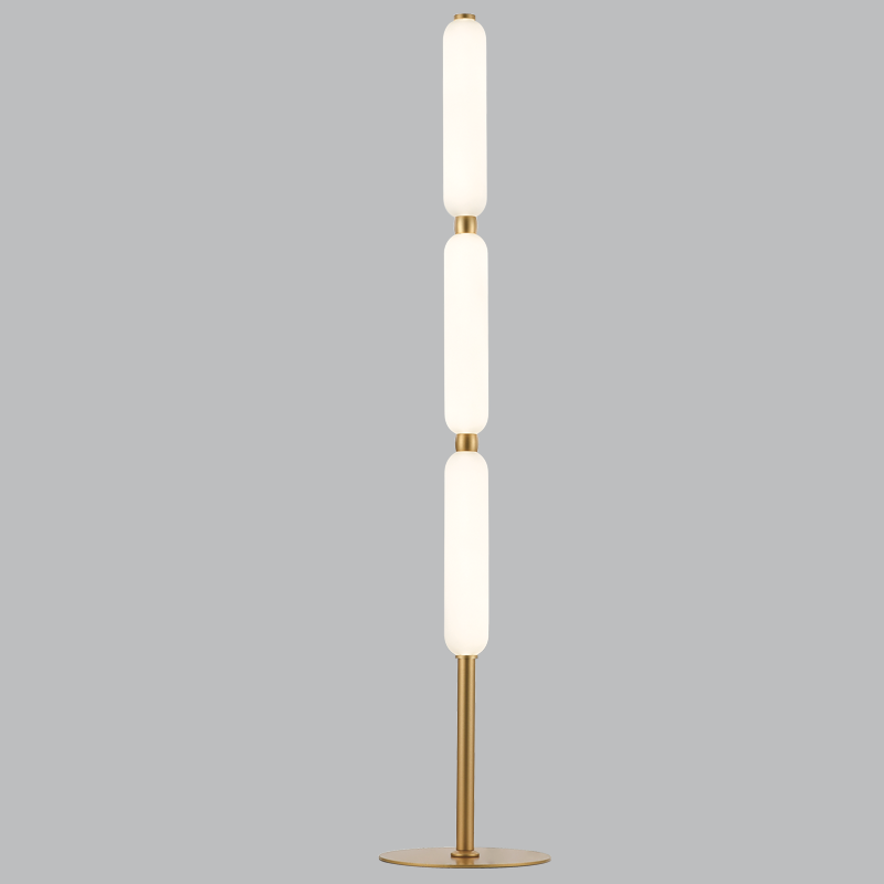 Aluminium and Opal Glass Standing Lamp (SL403 GOLD)