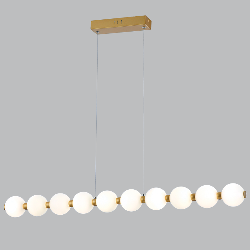 Aluminium and Opal Glass Pendant (PEN792/10 GOLD)