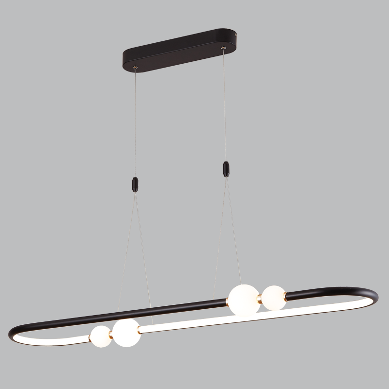 Aluminium, Glass and PVC Pendant (PEN797 BLACK)