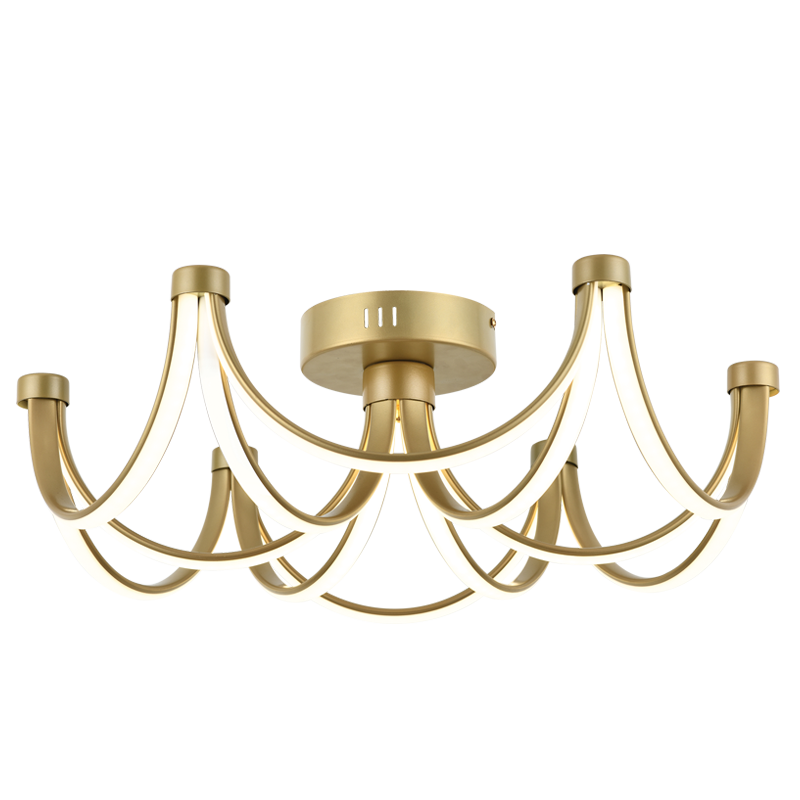 LED, Aluminium and PVC Ceiling Fitting (CF570/6 GOLD)