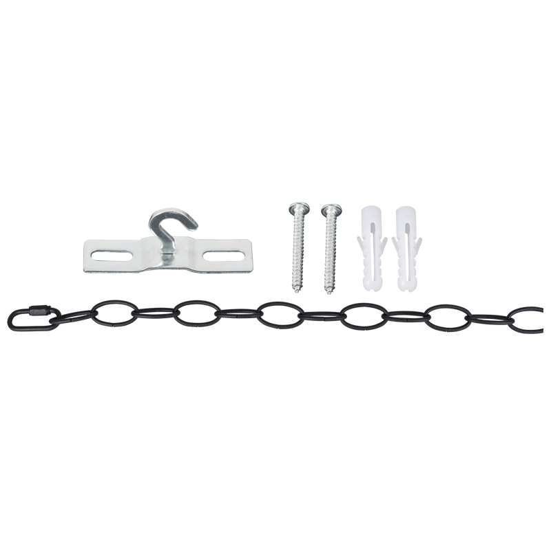 1200mm Black Chain, Ceiling Hook and 2 Screws for: (PART110)