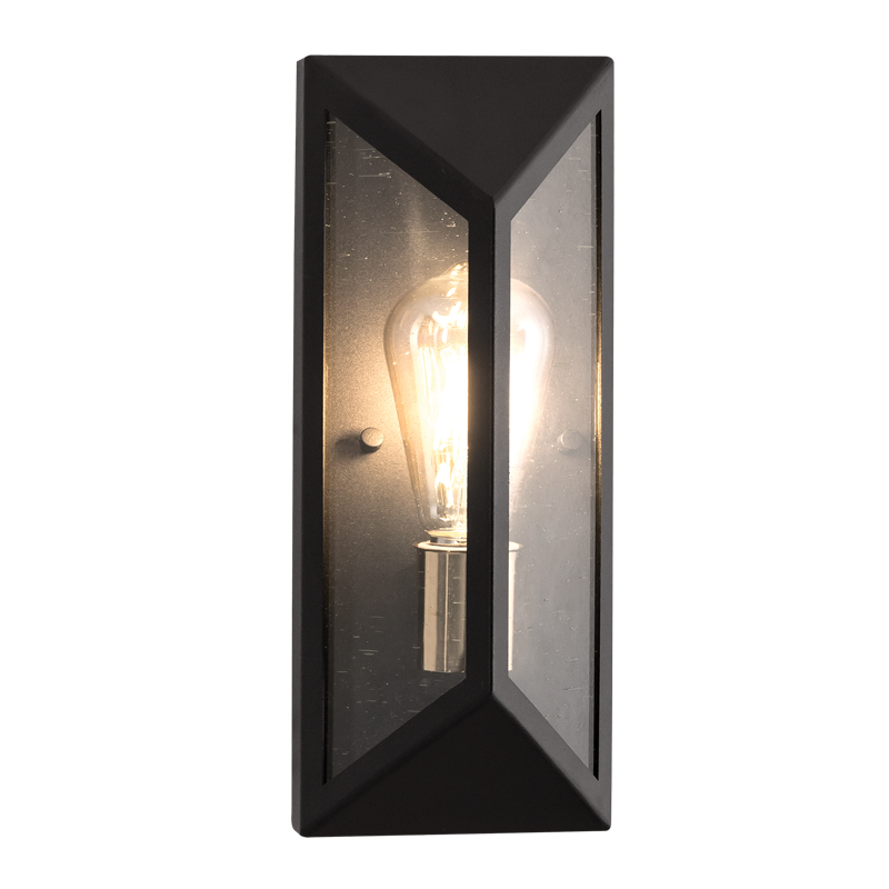 Metal and Clear Speckled Glass, IP54 (L524 BLACK)