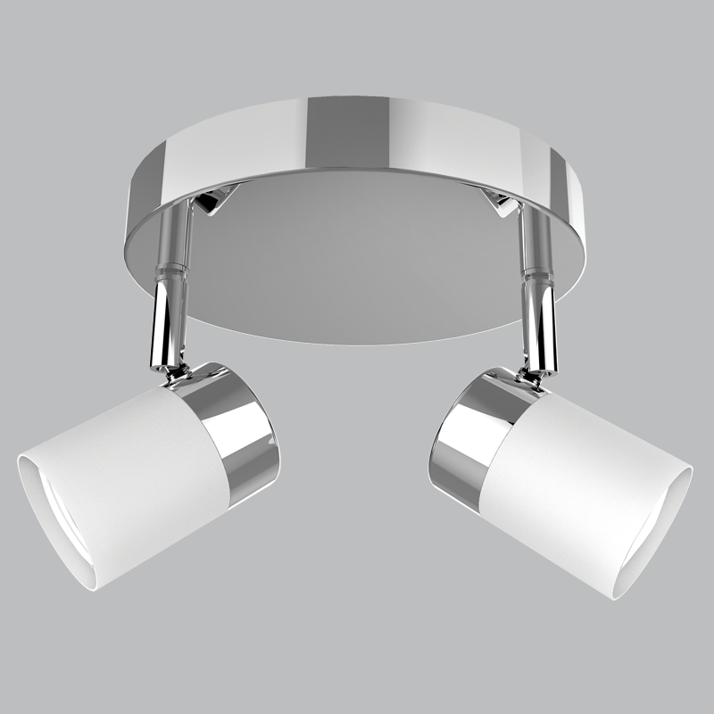Matt White and Polished Chrome Spotlight (S170/2 CHROME/WHITE)