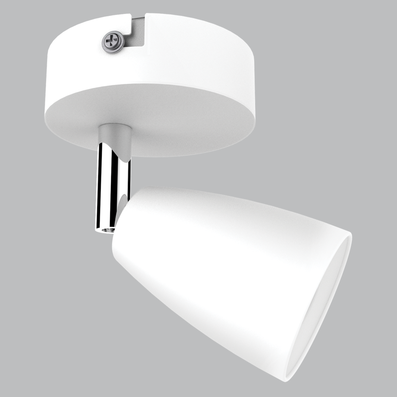 Matt White and Polished Chrome Spotlight (S169/1 MATT WHITE)