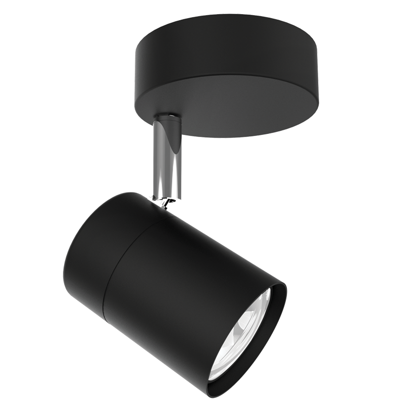 Matt Black and Polished Chrome Spotlight (S167/1 MATT BLACK)