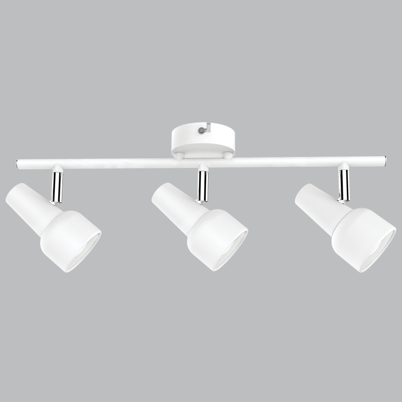 Matt White and Polished Chrome Spotlight (S166/3 MATT WHITE)