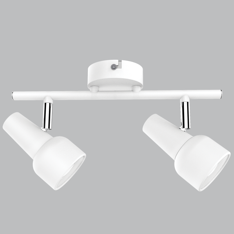 Matt White and Polished Chrome Spotlight (S166/2 MATT WHITE)