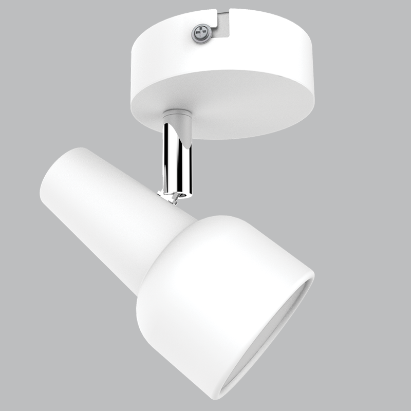 Matt White and Polished Chrome Spotlight (S166/1 MATT WHITE)