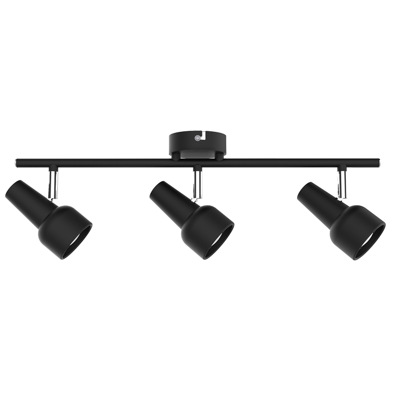 Matt Black and Polished Chrome Spotlight (S165/3 MATT BLACK)