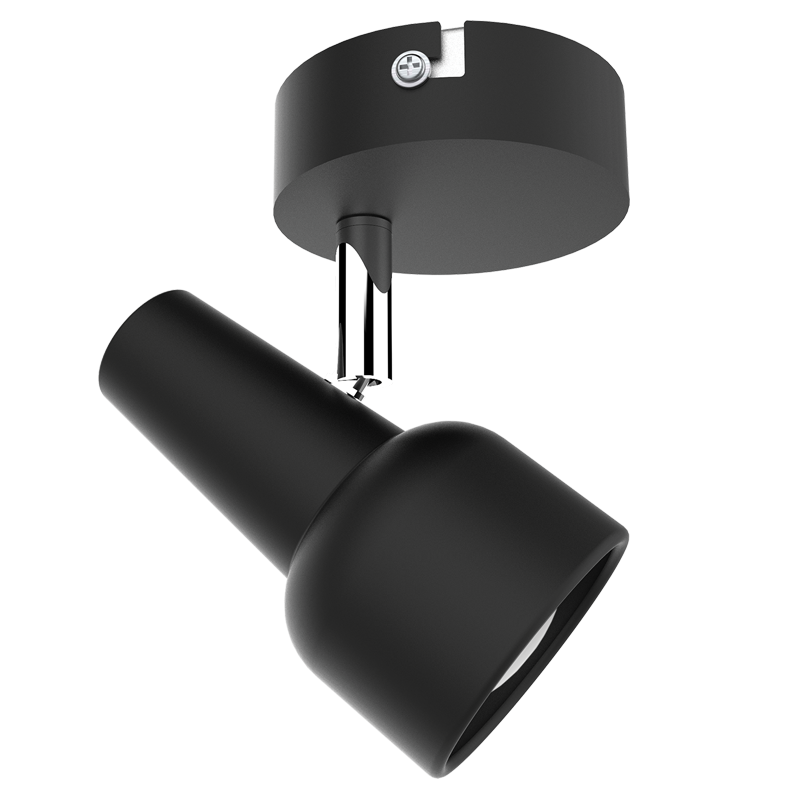 Matt Black and Polished Chrome Spotlight (S165/1 MATT BLACK)