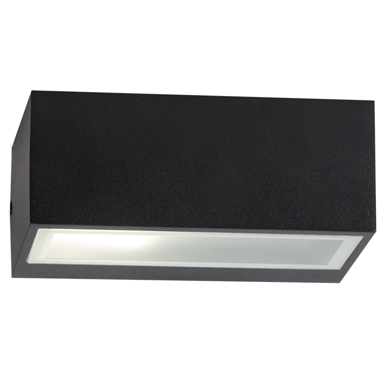 Aluminium and Glass Bulkhead, Up and Down Facing, IP54 (BH083 BLACK)