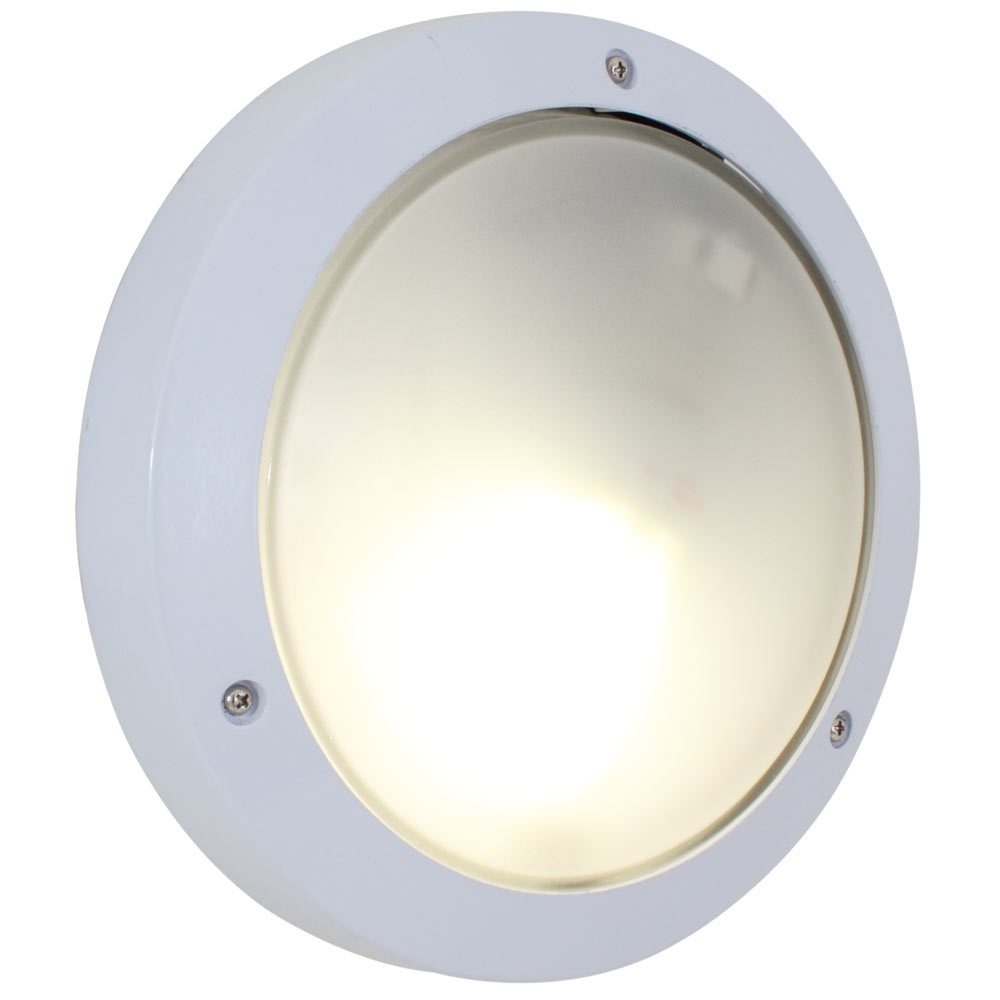 Round bulkhead plain white (B107W)