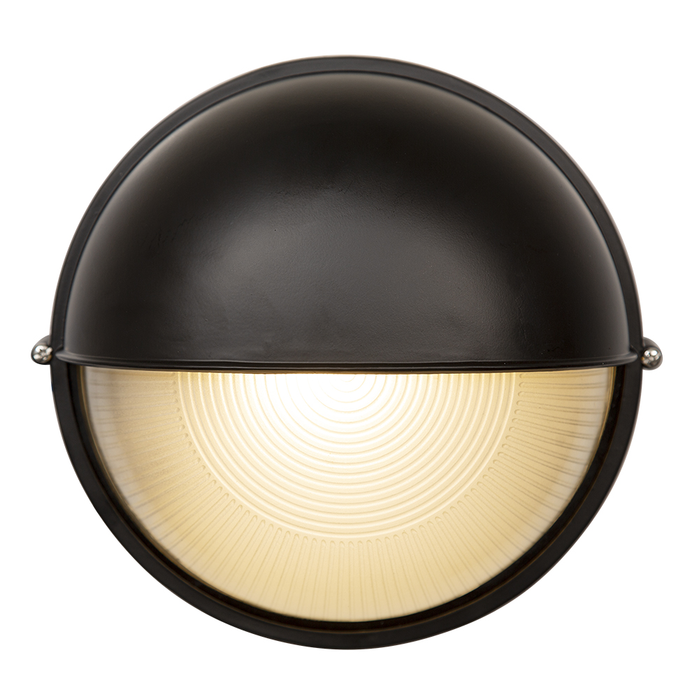 Black Round Large Eyelid Bulkhead 240mm (B116B)